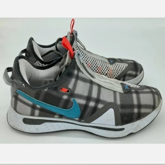 Nike PG 4 IV Paul George Men’s sz 8 Plaid Grey/White Light Smoke CD5079 002 - Picture 3 of 5